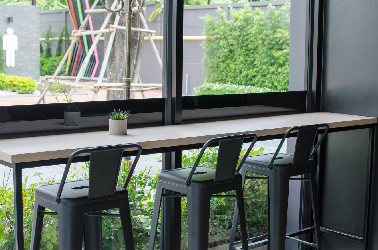 Table and chairs coffee shop